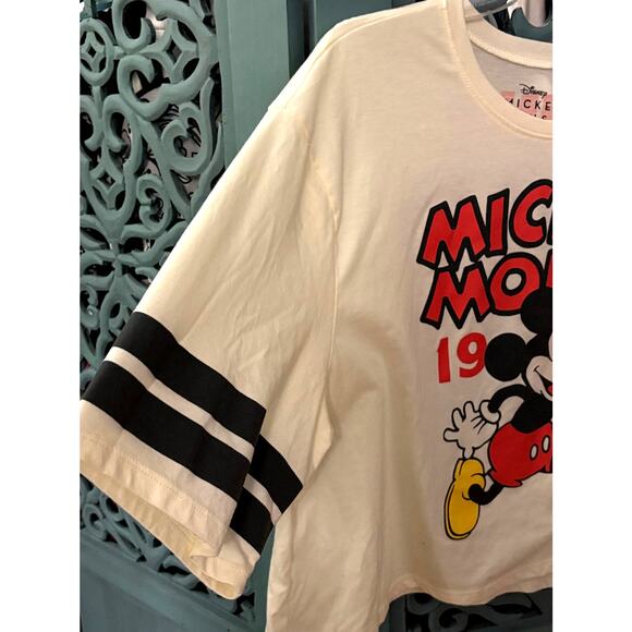 Disney Retro Original Mickey Mouse 1928 Football Varsity Baseball T-Shirt-EUC-XL - Picture 4 of 5